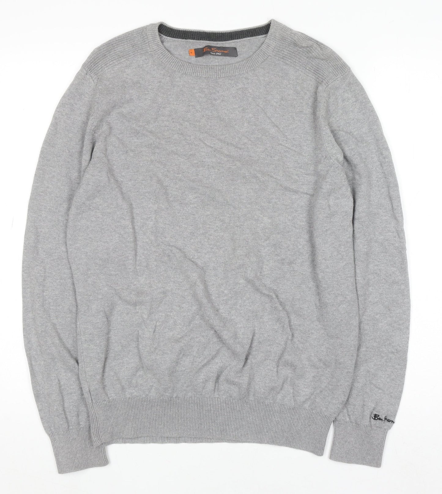 Mens UK Size M Ben Sherman Grey Pullover Jumper
