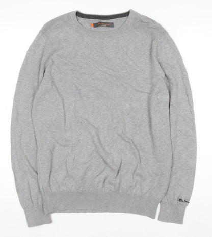 Mens UK Size M Ben Sherman Grey Pullover Jumper