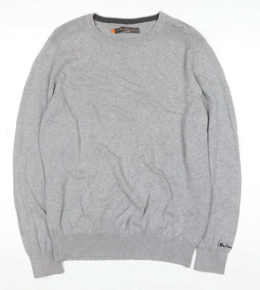 Mens UK Size M Ben Sherman Grey Pullover Jumper
