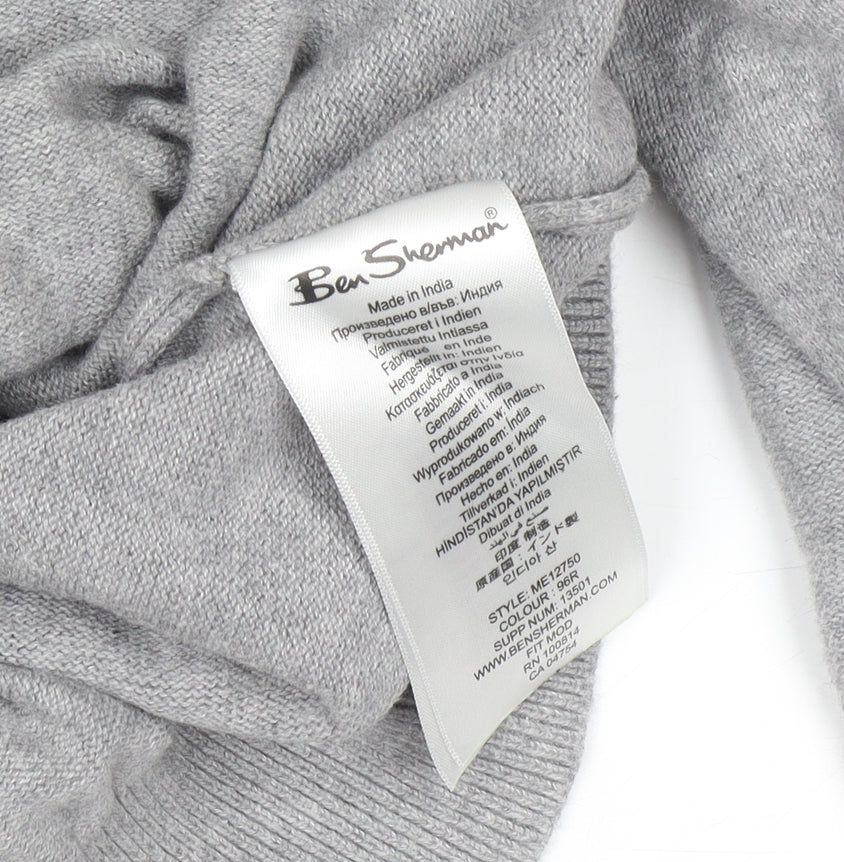 Mens UK Size M Ben Sherman Grey Pullover Jumper