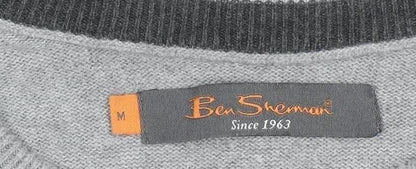 Mens UK Size M Ben Sherman Grey Pullover Jumper