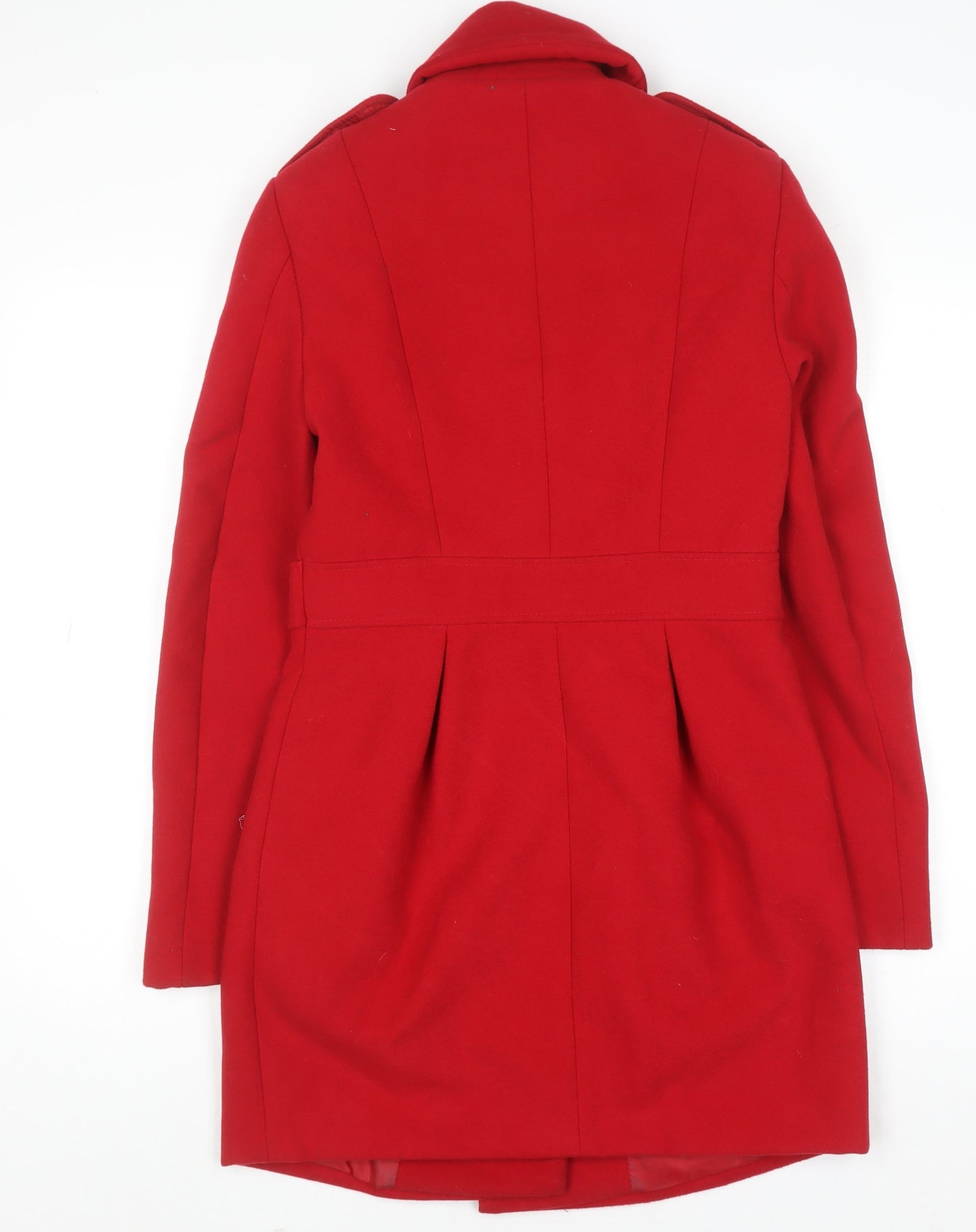 Womens UK Size 6 NEXT Red Pea Coat
