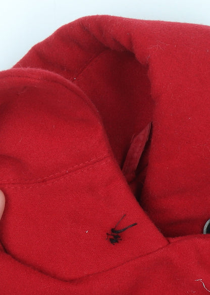 Womens UK Size 6 NEXT Red Pea Coat