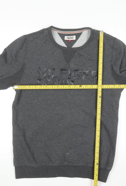 Mens UK Size M Tommy Hilfiger Grey Pullover Sweatshirt