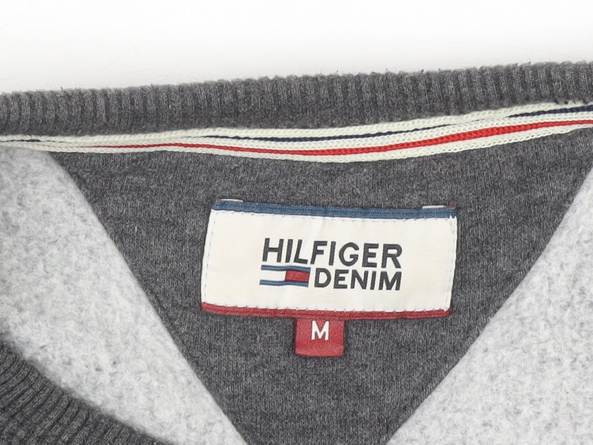 Mens UK Size M Tommy Hilfiger Grey Pullover Sweatshirt