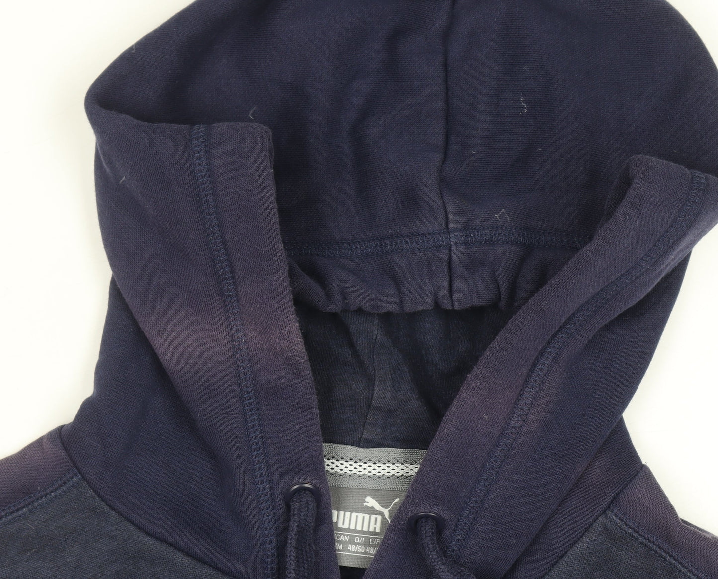 Mens UK Size M PUMA Blue Pullover Hoodie