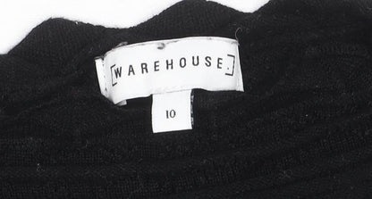 Womens UK Size 10 Warehouse Black Pullover Jumper