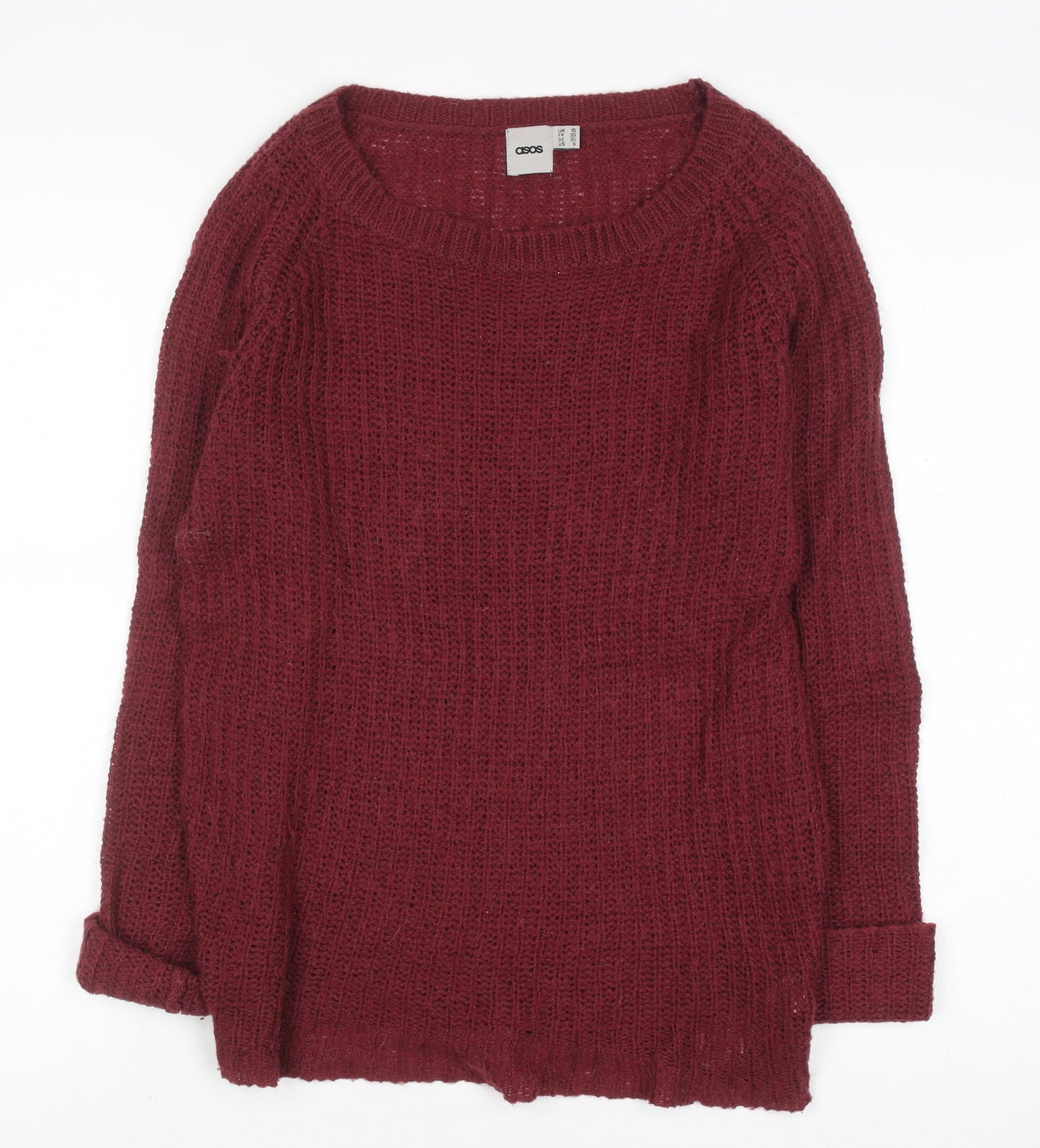 Womens UK Size 10 ASOS Red Pullover Jumper