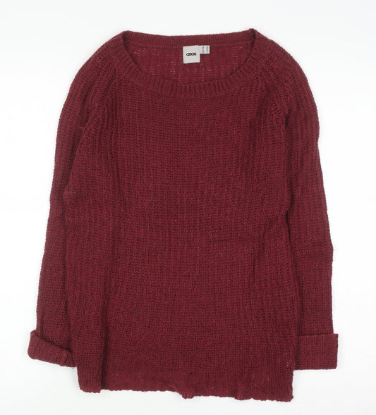 Womens UK Size 10 ASOS Red Pullover Jumper