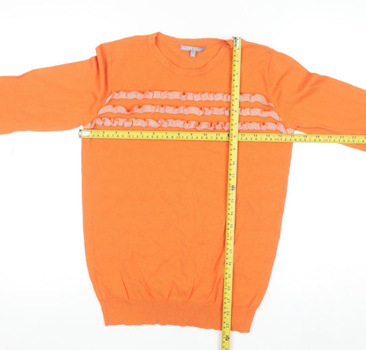 Womens UK Size 12 Oliver Bonas Orange Pullover Jumper