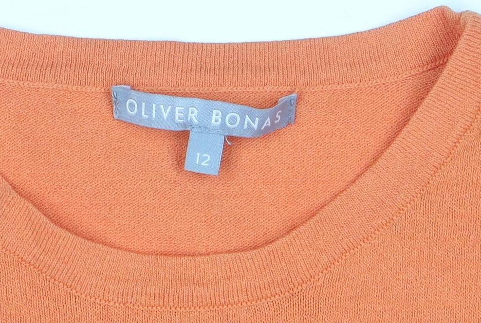 Womens UK Size 12 Oliver Bonas Orange Pullover Jumper