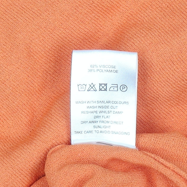 Womens UK Size 12 Oliver Bonas Orange Pullover Jumper