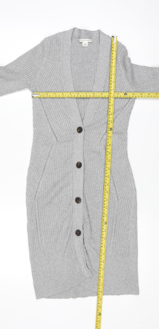 Womens UK Size XS Banana Republic Grey Cardigan Jumper