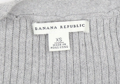 Womens UK Size XS Banana Republic Grey Cardigan Jumper