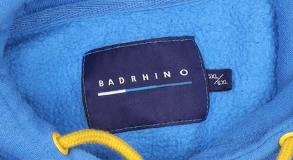 Mens UK Size 5XL BadRhino Blue Pullover Hoodie