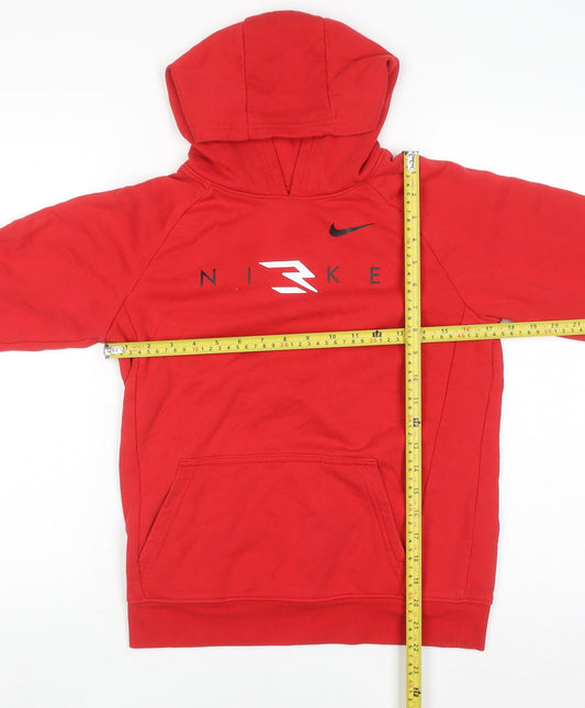 Boys UK Size 12-13 Years Nike Red Pullover Hoodie
