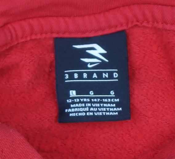 Boys UK Size 12-13 Years Nike Red Pullover Hoodie