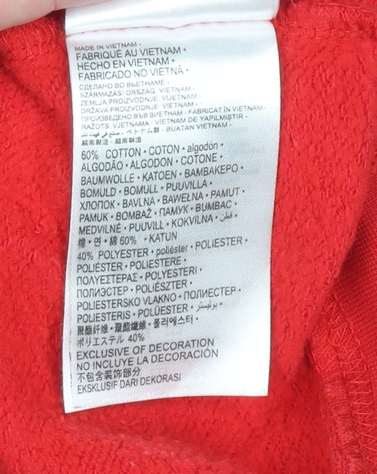 Boys UK Size 12-13 Years Nike Red Pullover Hoodie