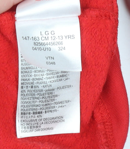 Boys UK Size 12-13 Years Nike Red Pullover Hoodie