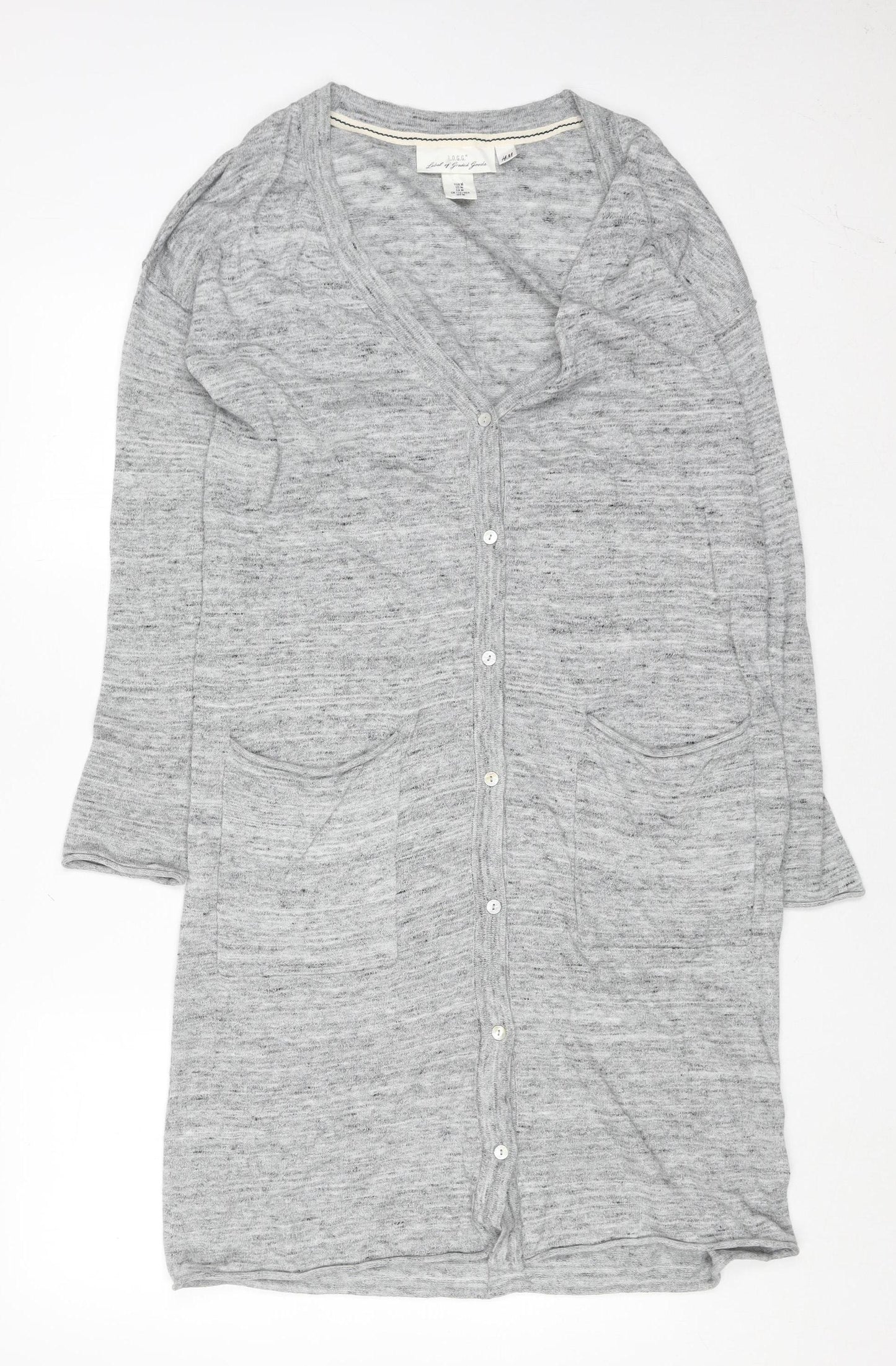 Womens UK Size 12 H&M Grey Cardigan Jumper