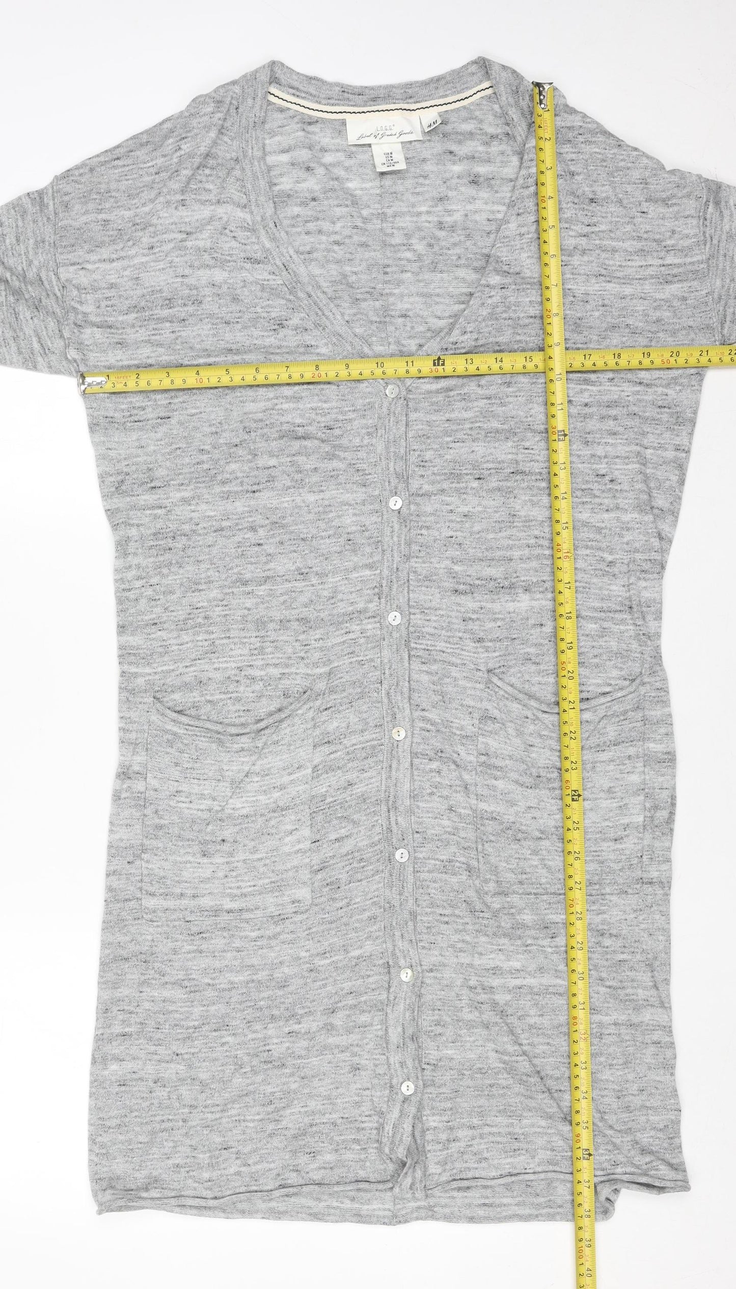 Womens UK Size 12 H&M Grey Cardigan Jumper