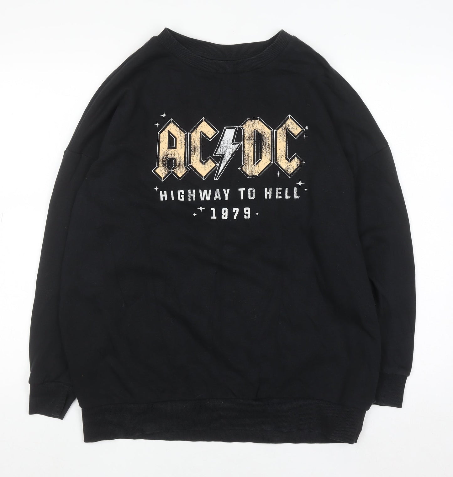 Womens UK Size 8 AC/DC Black Pullover Sweatshirt