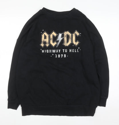 Womens UK Size 8 AC/DC Black Pullover Sweatshirt