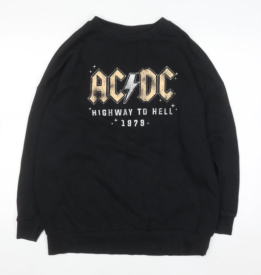 Womens UK Size 8 AC/DC Black Pullover Sweatshirt