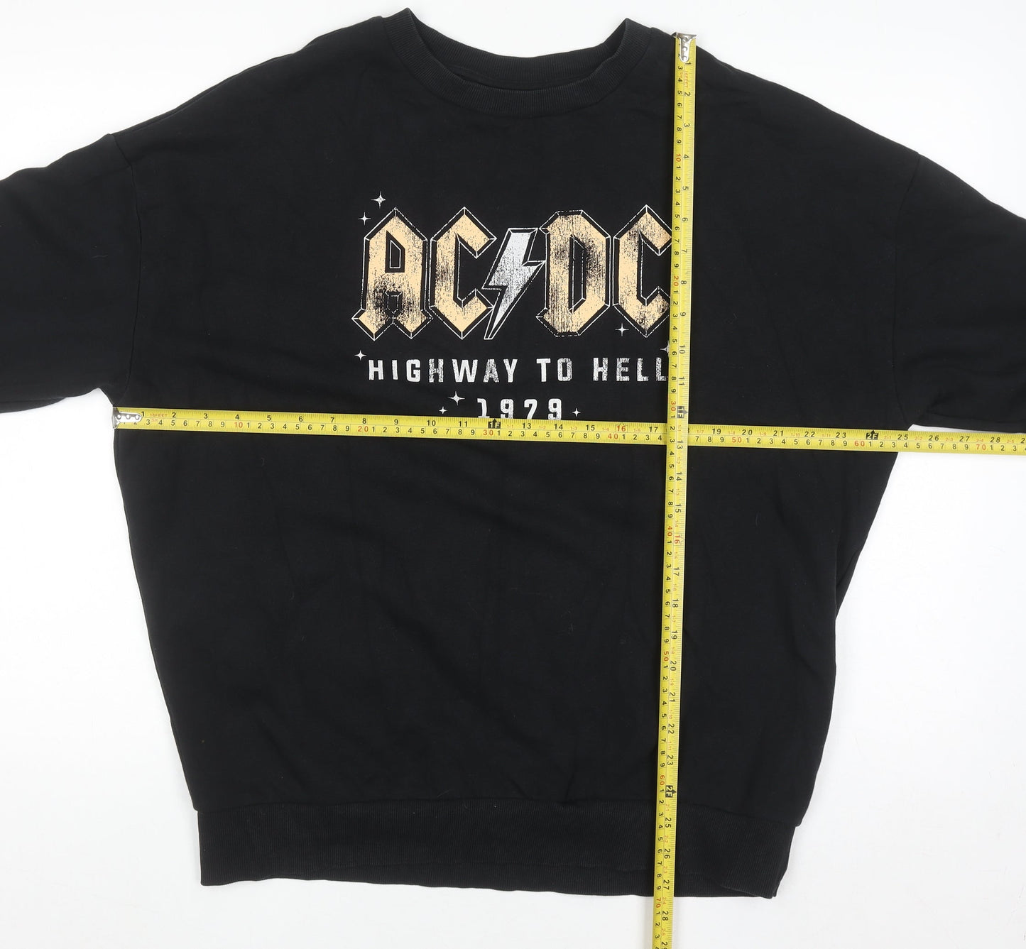 Womens UK Size 8 AC/DC Black Pullover Sweatshirt