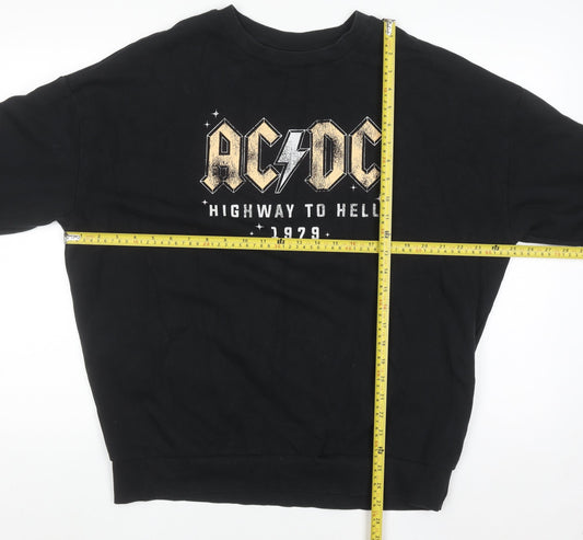 Womens UK Size 8 AC/DC Black Pullover Sweatshirt
