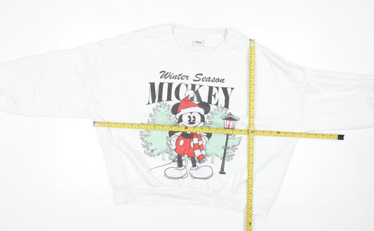 Womens UK Size L Disney White Pullover Sweatshirt