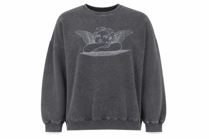 Womens UK Size S Motel Grey Pullover Sweatshirt