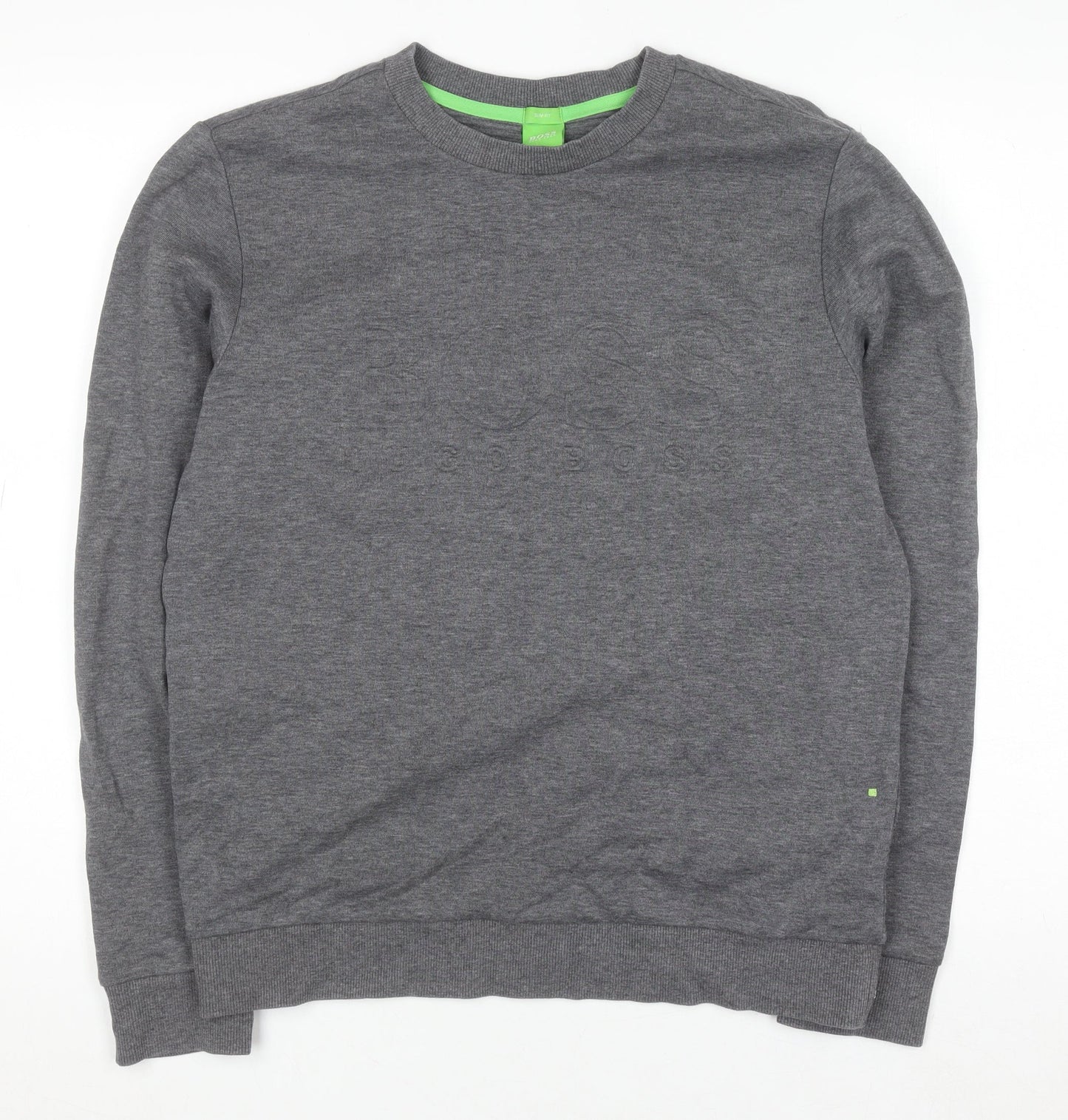 Mens UK Size M HUGO BOSS Grey Pullover Sweatshirt
