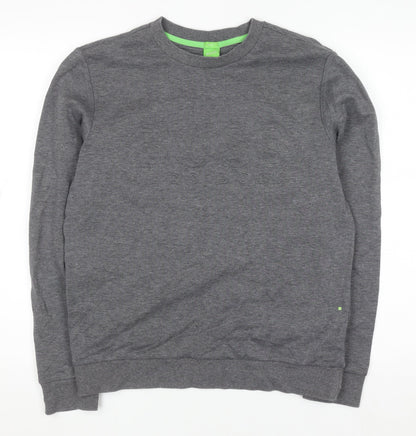Mens UK Size M HUGO BOSS Grey Pullover Sweatshirt