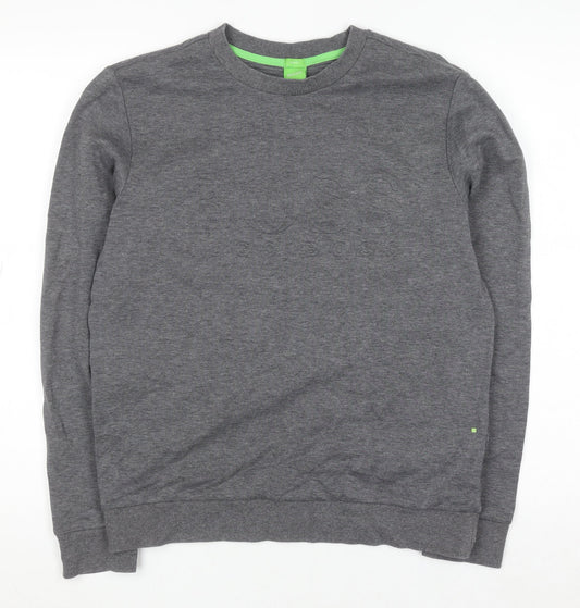 Mens UK Size M HUGO BOSS Grey Pullover Sweatshirt