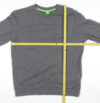 Mens UK Size M HUGO BOSS Grey Pullover Sweatshirt