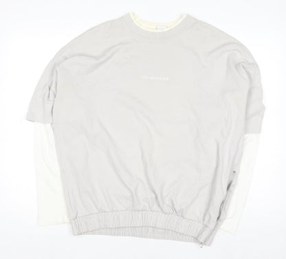 Womens UK Size M Zara Grey Pullover Sweatshirt