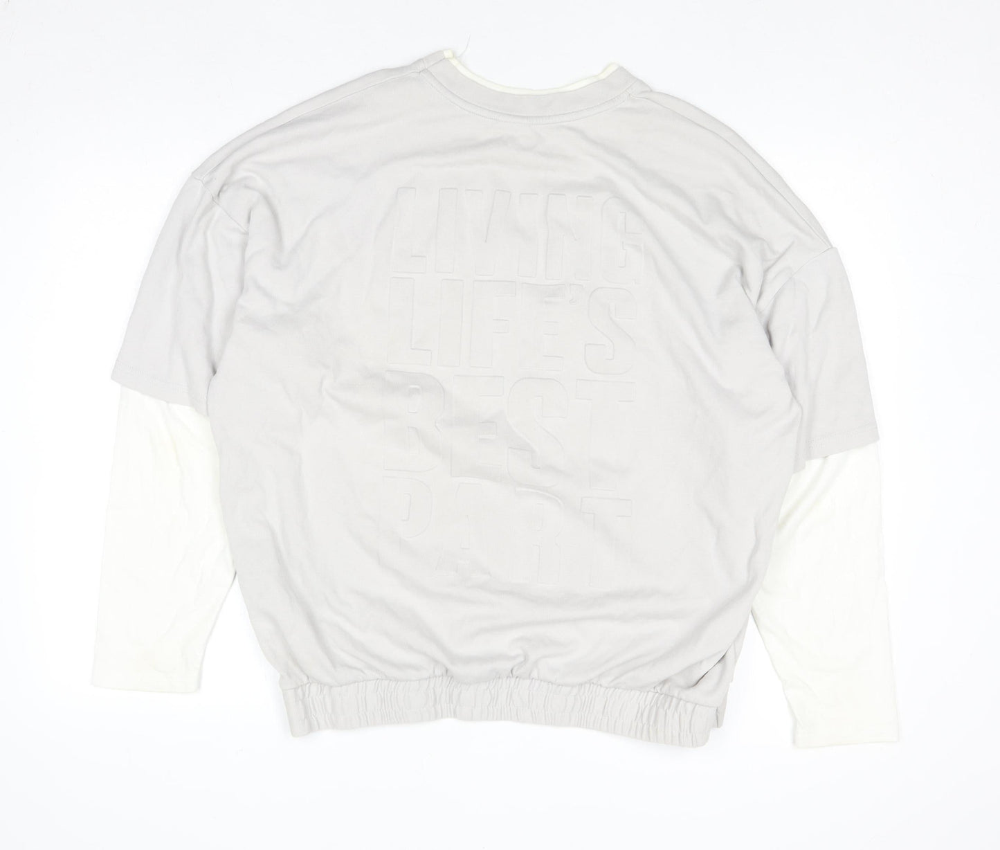 Womens UK Size M Zara Grey Pullover Sweatshirt