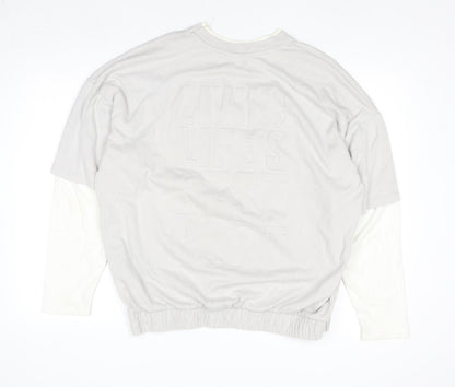 Womens UK Size M Zara Grey Pullover Sweatshirt