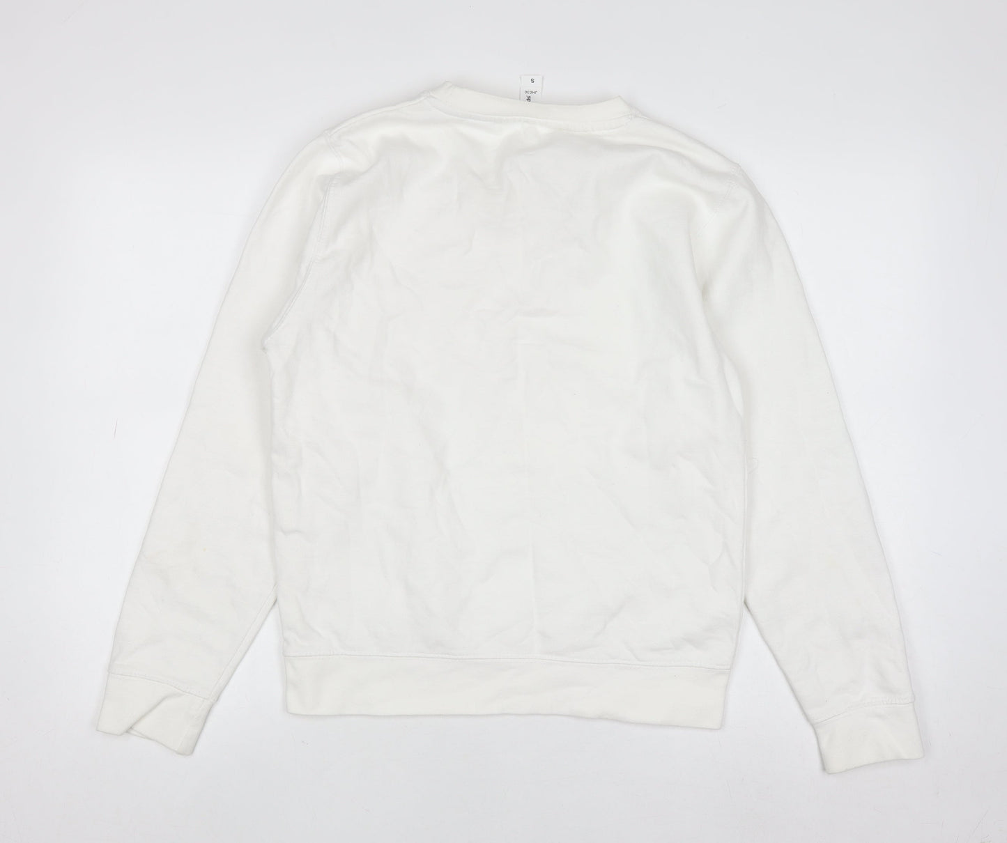 Womens UK Size S Just Hoods White Pullover Sweatshirt