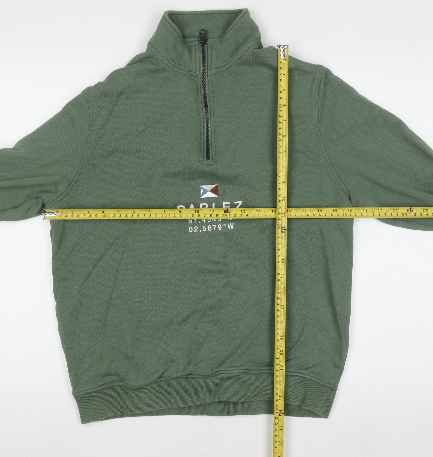Mens UK Size M Parlez Green Pullover Sweatshirt