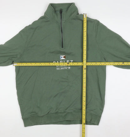 Mens UK Size M Parlez Green Pullover Sweatshirt