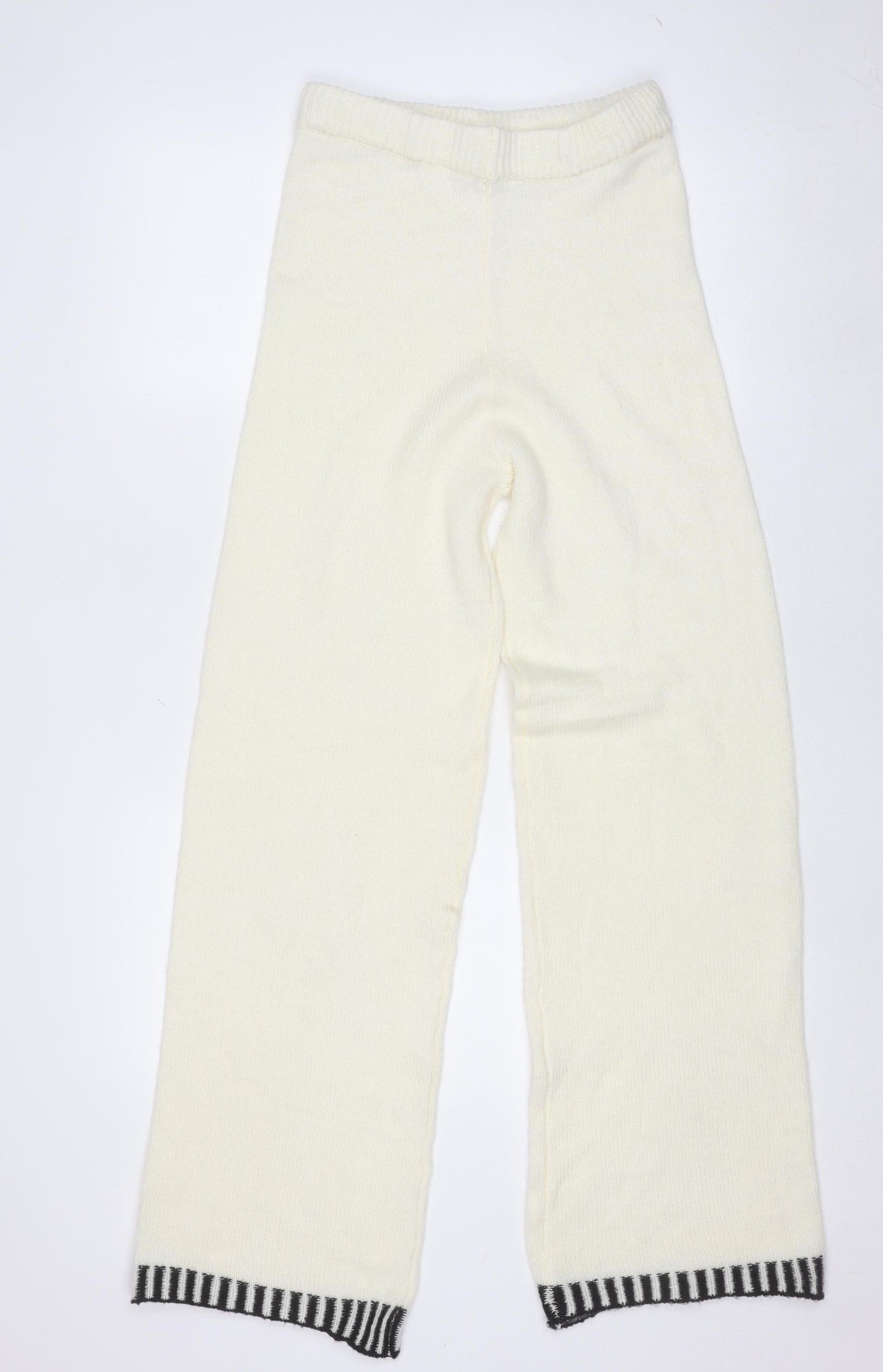 Womens UK Size L Boohoo Regular Fit CasualTravel Ivory Trousers