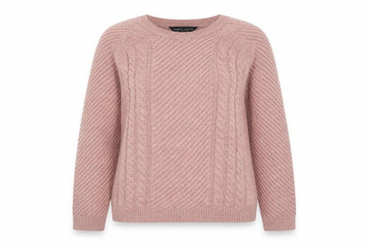 Dorothy Perkins Women's Pink Cable-Knit Acrylic Jumper Size 12