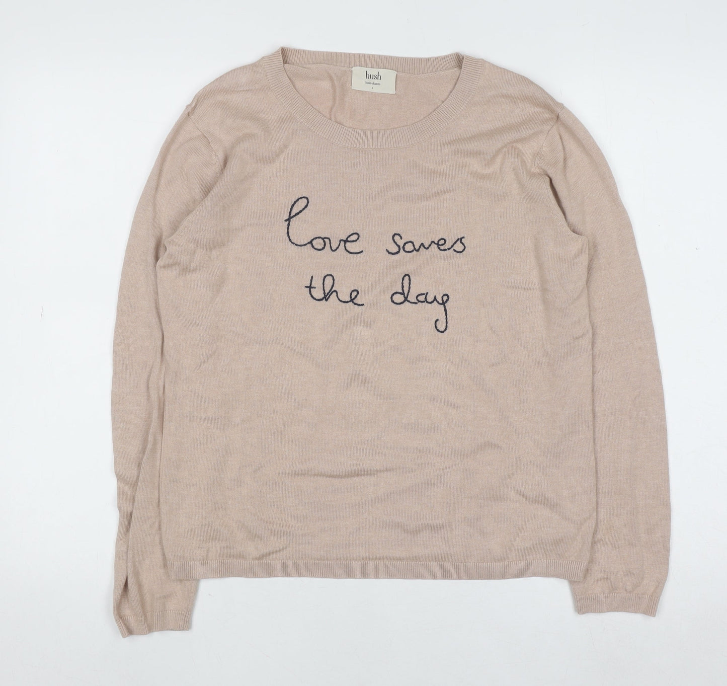 Womens UK Size S Hush Beige Pullover Jumper