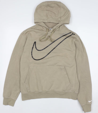 Mens UK Size S Nike Beige Pullover Hoodie