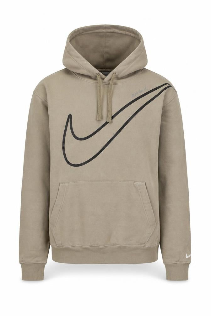 Mens UK Size S Nike Beige Pullover Hoodie