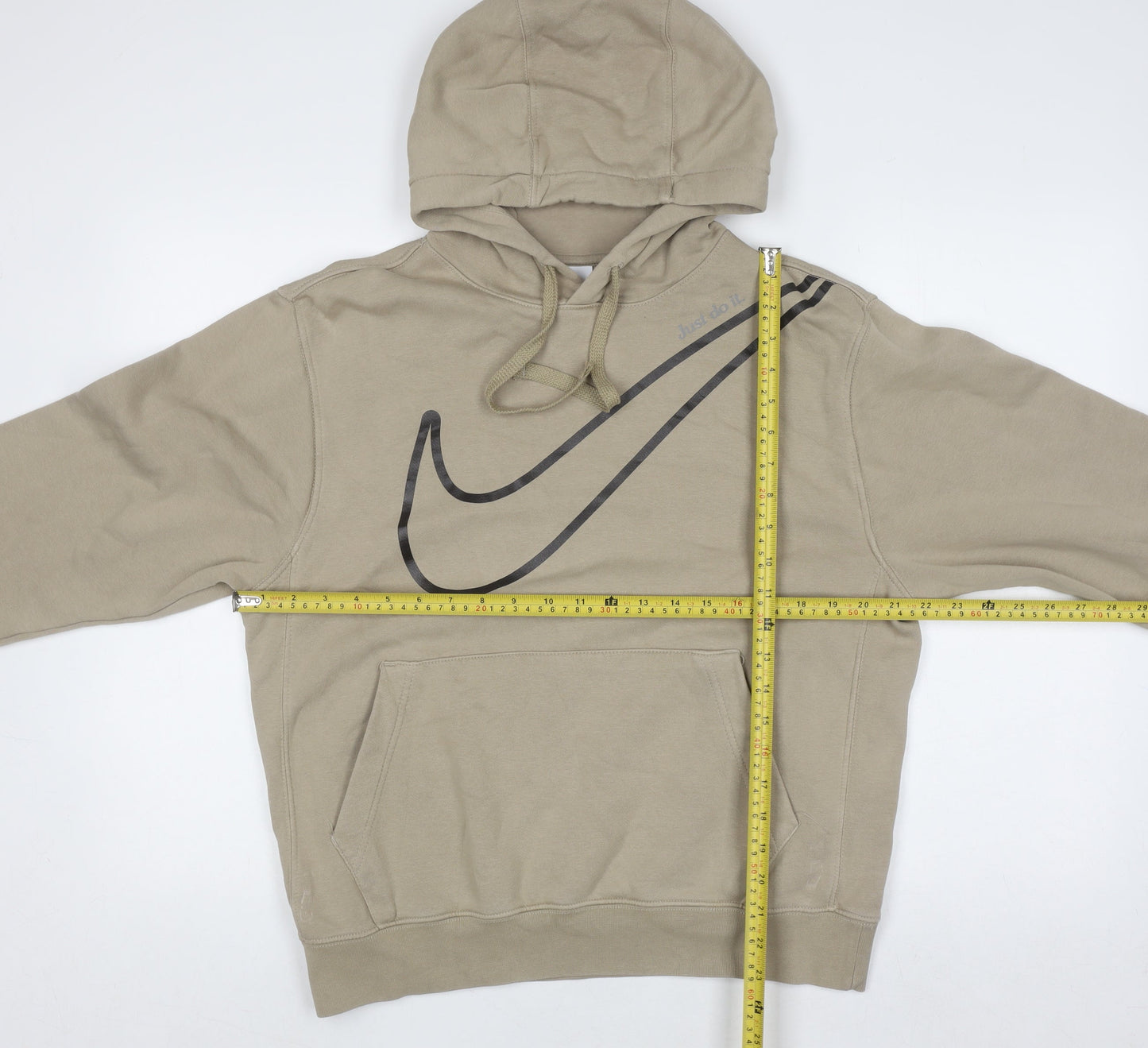 Mens UK Size S Nike Beige Pullover Hoodie