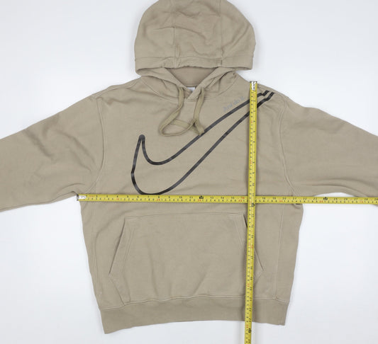 Mens UK Size S Nike Beige Pullover Hoodie