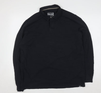 BAM Men's Black XL Long Sleeve Collared Casual Shirt